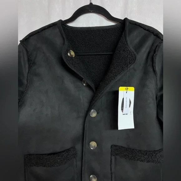 Briggs New York Women's Reversible Sherpa and Suede Jacket NWT - Picture 9 of 11